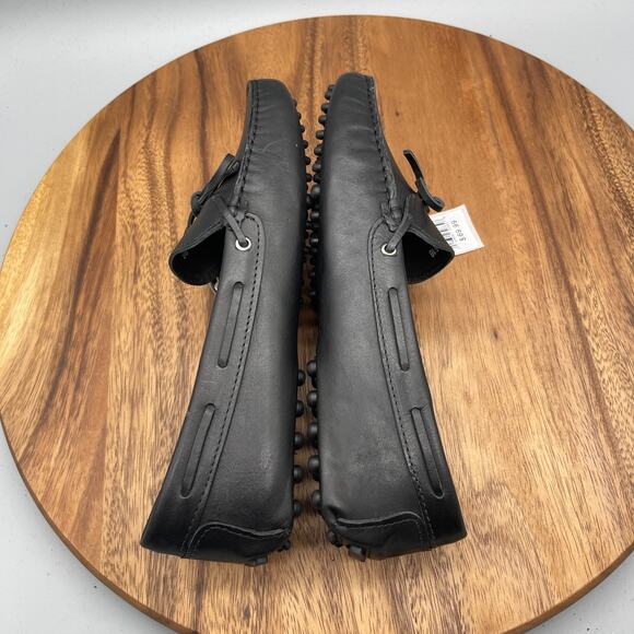 Saks Fifth Avenue Loafers Womens Size 10 B Black Leather Slip On Driving Shoes - Picture 6 of 8